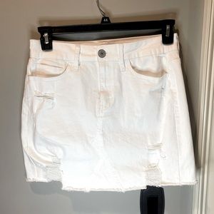 white jean skirt